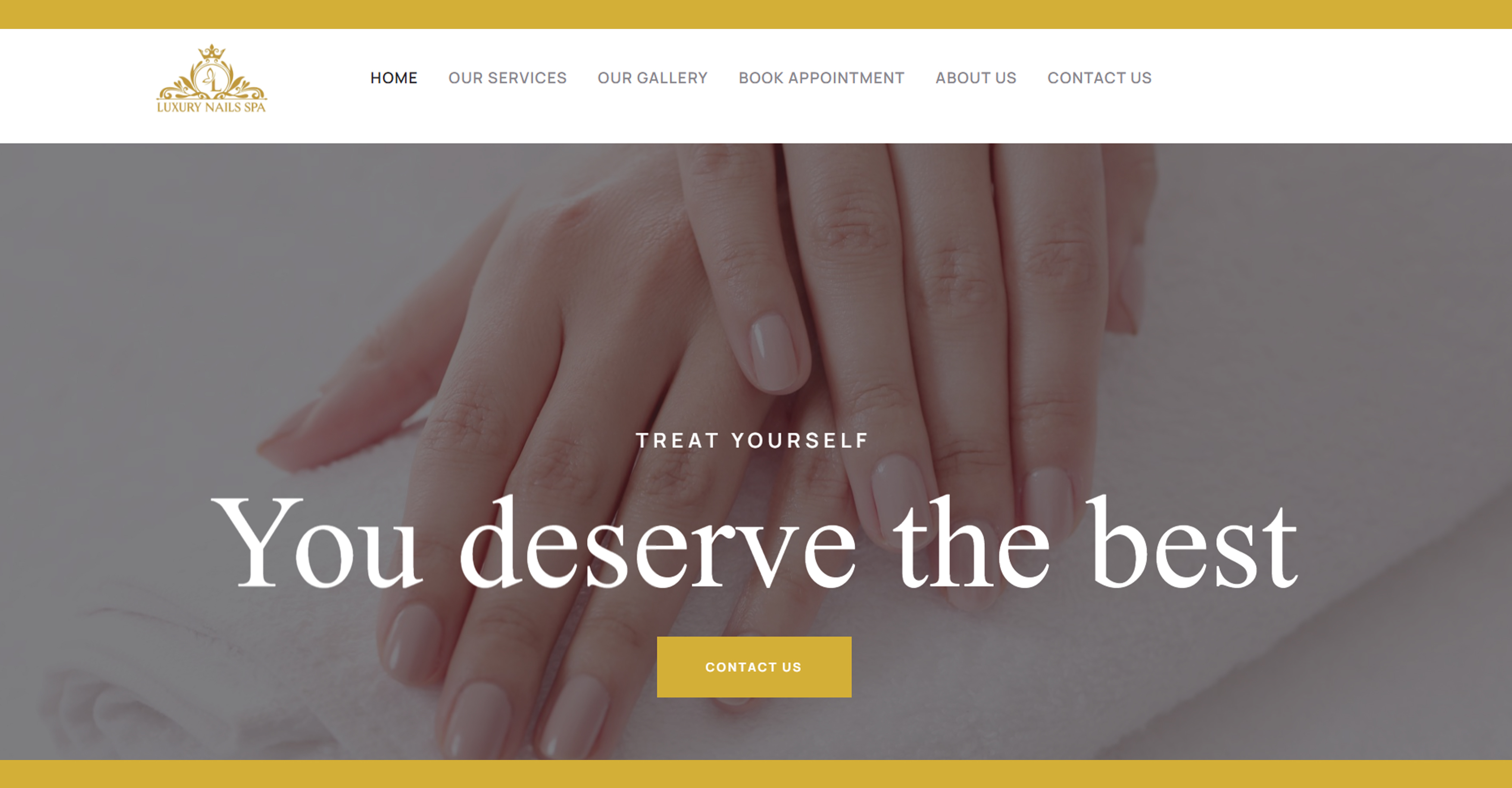 Luxury Nails Spa website preview